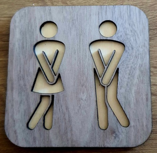 Pancarte relief - wc,