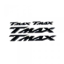 Lot de 4 autocollants stickers couleur noir chrome One pour scooter Yamaha Tmax