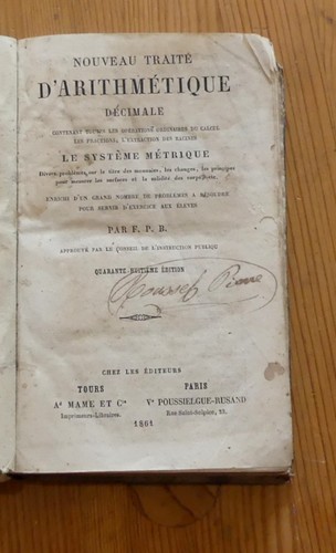 Livre scolaire ancien - , 1861