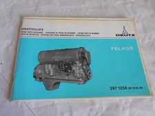 Catalogue pièces détachées moteur Deutz F6L413R 297 1258 GF 0145-99 1973