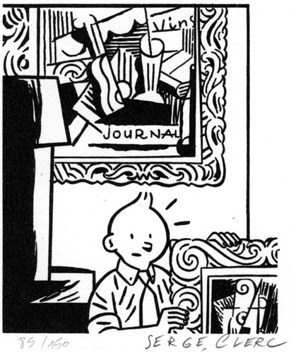 Clerc libris tintin lutin - tintin,