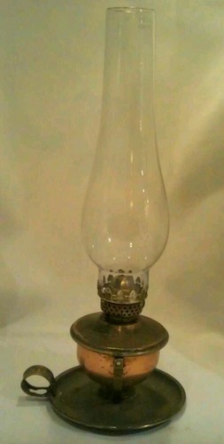Vintage copper oil lamp - vintage,