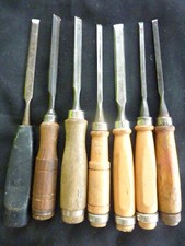 7 ciseaux à bois anciens -