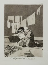 Francisco GOYA - Si quebro el cantaro. c.1799. Gravure originale. LOS CAPRICHOS.