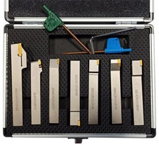 Set 7 outils de tournage extérieur à plaquettes amovible section 12 