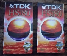 LOT 2 CASSETTES VHS TDK HS180