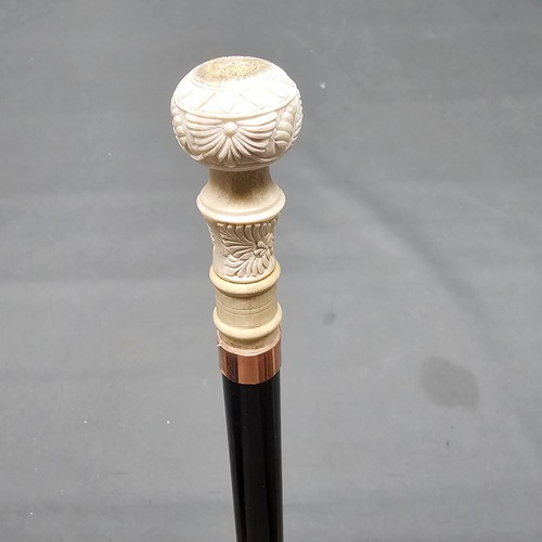 Ancien bâton marche 102 cm - ancien,