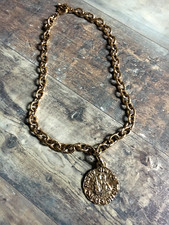 RARE ANCIEN COLLIER PENDENTIF MARIE CLAIRE PARIS VINTAGE COUTURE