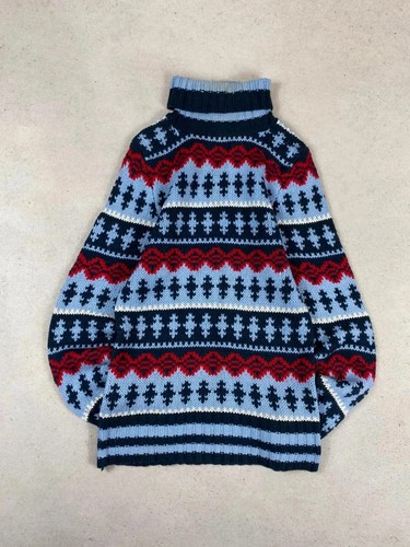 Pull long col roulé