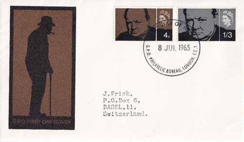 1965 churchill gpo first day - gpo,