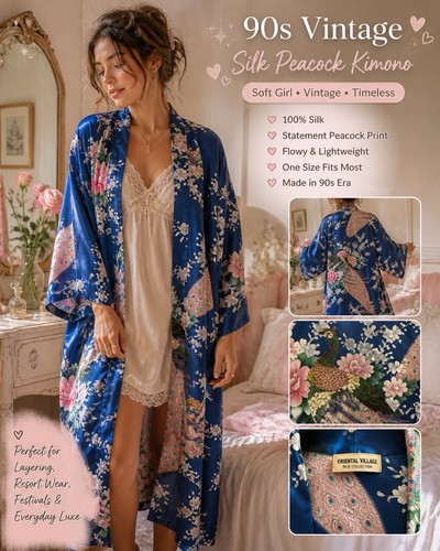 Vtg oriental village peignoir - village,