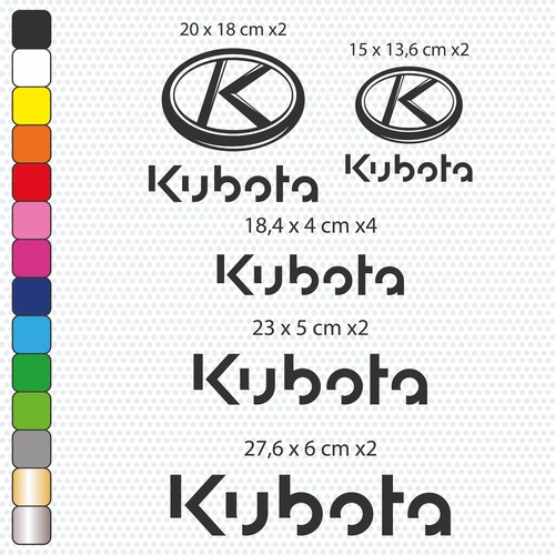 Kubota stickers vinyles - kubota,