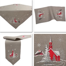 Rouge Église Neige Sapin