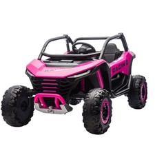Quad Électrique Utv 24V LAMAS Roues en Caoutchouc Ceinture Lumières MP3 Double