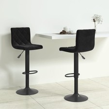 Tabourets de bar lot de 2 gris