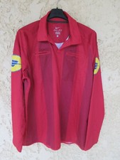 Maillot ARBITRE NIKE DRI-FIT La Poste referee shirt rouge L/S manches longues L