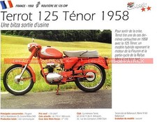 TERROT 125 Ténor 1958 Fiche Moto 000243