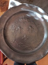 Ancienne  Assiette Etain