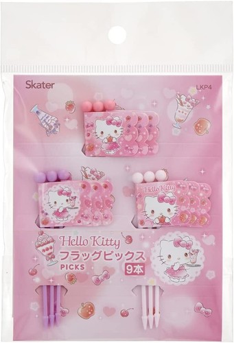 Lunch picks hello - kitty, flag