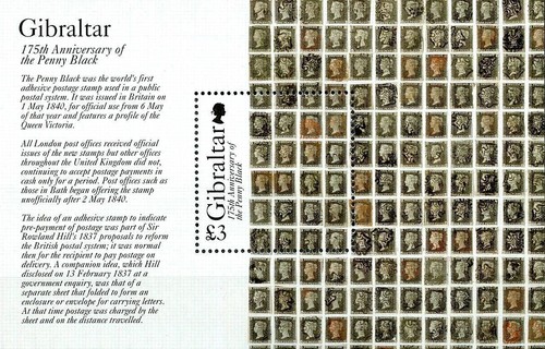 Gibraltar 2015 penny black - gibraltar,