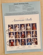 ETATS UNIS Poupées, classic american dolls Yvert N° 2330/44 oblitéré.