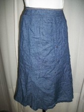 Jupe 100% lin bleu UN JOUR