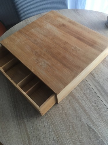 Boite avec tiroir bambou - avec,