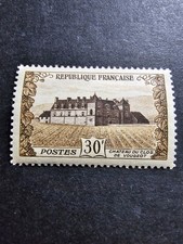FRANCE TIMBRE CHATEAU DU CLOS DE VOUGEOT N°913 NEUF ** LUXE MNH 1951