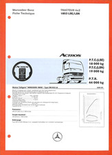 MERCEDES TRUCKS / ACTROS / TRACTEUR 4X2 / TYPE 1853 LSE - LSN / FICHE TECHNIQUE