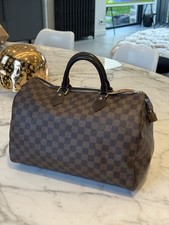 Sac Louis Vuitton Speedy 35 toile Damier ébène marron