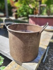 Pot de plantation aspect rouille noble avec poignées bac à plantes bol à fleu...