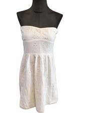 Très Belle Robe Bustier Coton Blanc Ekyog 36 Tbe 