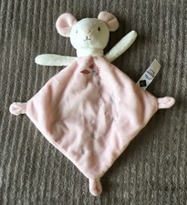 Doudou Souris blanche rose