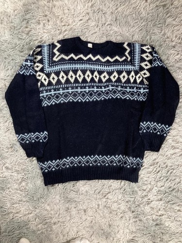 Pull vintage 90s nordique - , noir