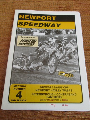 Programme speedway newport - programme,