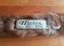 Ancienne écharpe Hieber maitre fourreur metz véritable vison habit ancien 
