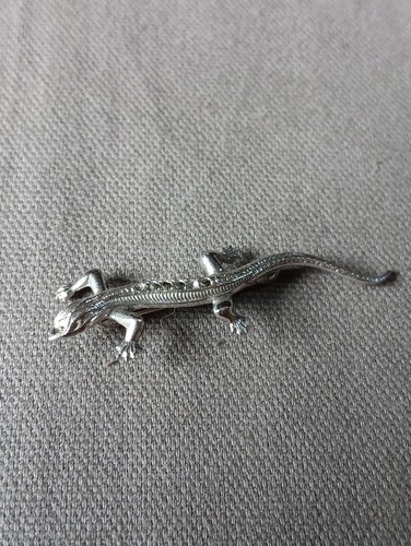 Broche salamandre argent - broche,