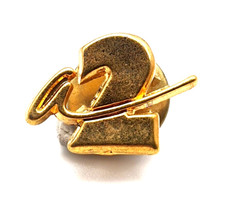 Pin's Antenne 2 Logo Médias Communication Télévision Laiton Doré 13 mm 2g