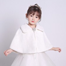 Fausse Fourrure Enfants Fille Bolero Manteau Cape Étole Honneur Cardigan Haut