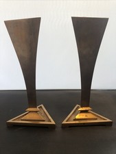 Pair Rare VTG Art Deco Tulip