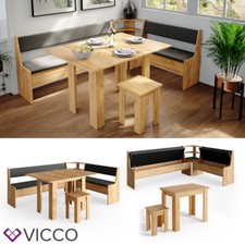 Ensemble table et bancs en angle Vicco Roman, banc de cuisine, banc en angle