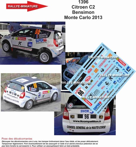 Decals ref 1396 - 1/43, citroen