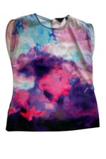 Chemisier col rond rose et