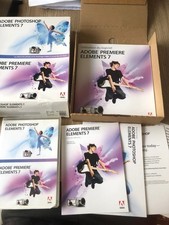 ADOBE PHOTOSHOP ELEMENTS 7 + PREMIÈRE ELEMENTS 7 PC DVD ROM COMPLET VF RARE