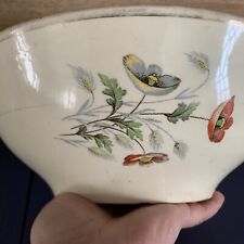 Grand Plat En  ceramique ceranord st amand .Semi Vitrifie Depose Anemone