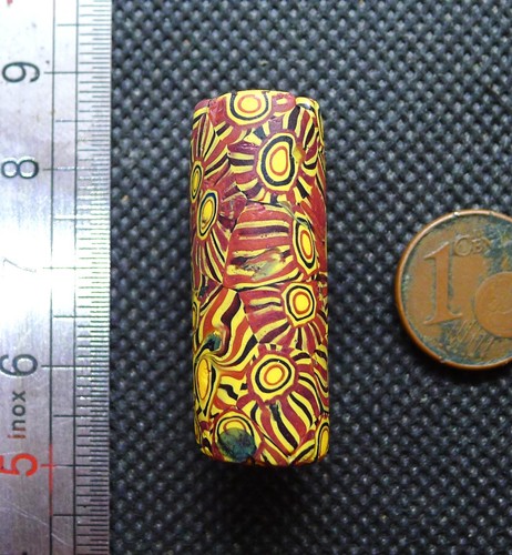 34mm perle verre - 34mm, millefiori