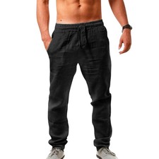Pantalon Homme Coton Lin