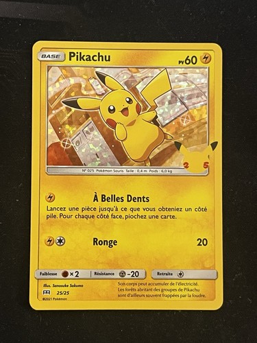 Carte pokémon pikachu holo - pokémon, 25