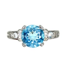 925 Bague en Argent Rond