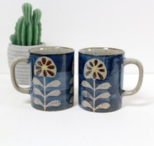 2 Mugs vintage tons bleus